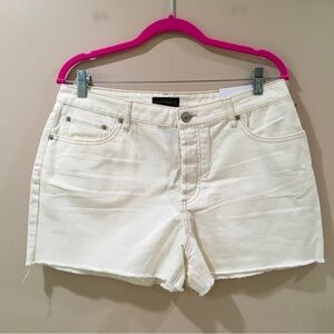 house of harlow 1960 womens hi rise mom Short buttonfly ivory Size 30